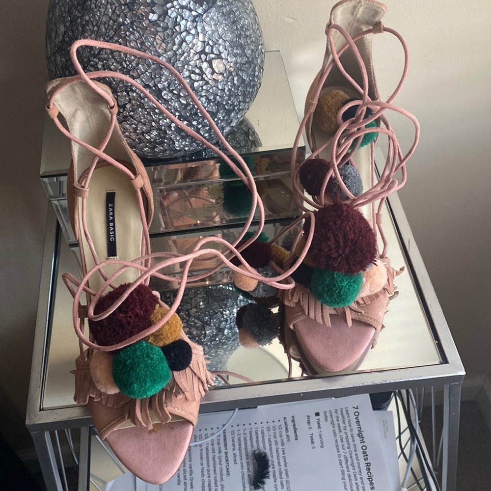 Blush pink Zara heels